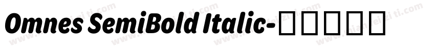 Omnes SemiBold Italic字体转换